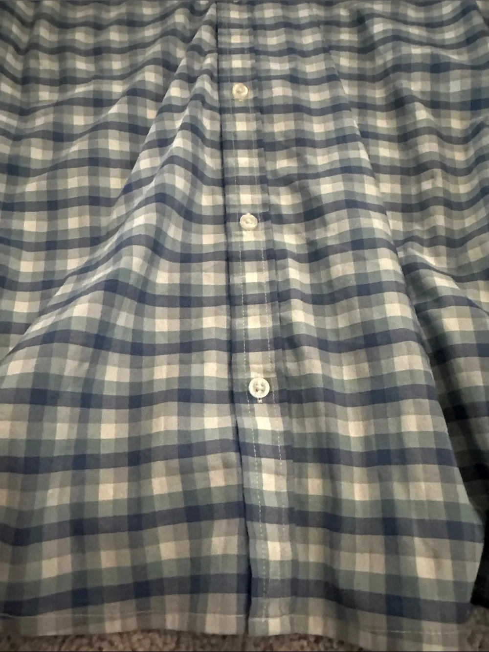 Vineyard Vines Blue & White Plaid Cotton Button-Down